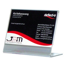 Deflecto Slanted Sign Holder 90x60mm (Clear) - $29.46