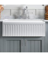 Sinksation Reversible 24&quot; L X 18&quot; W Farmhouse/apron Kitchen Sink 24 Whit... - £344.67 GBP