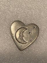 1" Pewter Heart Shaped "Love You To The Moon" Token *Pre-Owned* DTC - $11.99