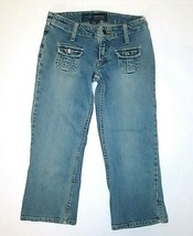 Vintage WeatherVane Capri Denim Jeans Sz 0 Front Button Pockets - $16.00