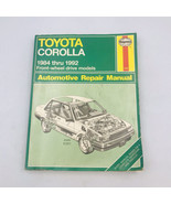 Haynes Repair Manual Toyota Corolla 1984-92  #1025 Front Wheel Drive Models - £8.14 GBP