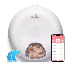 iPettie Donut Frost WiFi 6 Meal Automatic Cat Food Dispenser with App Co... - £59.08 GBP