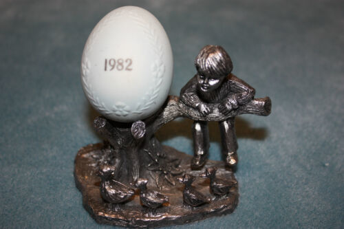 Primary image for MICHAEL M.A. RICKER - PEWTER FIGURINE - BOBBY 1982 PORCELAIN EGG - #2465 SIGNED