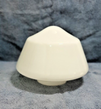 Vintage  White Milk Glass Schoolhouse Ceiling Light  Shade  Globe - $22.62