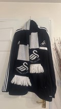 Mens Adidas Black White Swansea City Fc Sports Jacket Uk 2XL And Swanse Scarf - £44.92 GBP