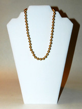 Gift Boxed 8mm Gold Faux Pearl 18&quot; Long Necklace - Nwt! - £11.79 GBP