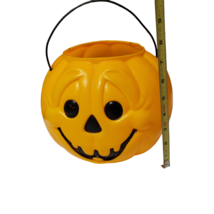 Vintage 1980 Carolina Enterprises Blow Mold Jack O Lantern Pale Bucket - £5.72 GBP