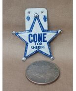 Vintage Cone for Sheriff election campaigning tin star - $91.73 MXN