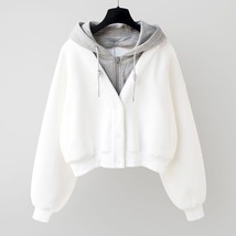 Fashion Hooded Short Jackets Women 2022 Autumn Winter Trendy Oversized H... - $147.34