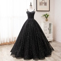 Beautiful Dress  New Quinceanera Performance Dress Black Spaghetti Straps Floral - £281.92 GBP