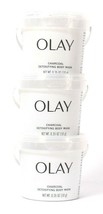 3 Ct Olay 0.35 Oz Charcoal Detoxifying Body Treatment Extracts Dry Surface Cells - $19.99