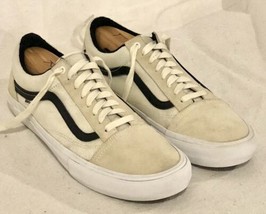 Vans Pro Skateboard Sneakers Men’s Size 11.5 Cream Nylon Mesh &amp; Suede Shoes - £31.00 GBP