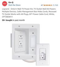 Legrand Onq In Wall Tv Power Kit Tv Outlet Wall Kit Powers Multiple Devi... - $49.38