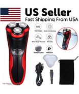 Men&#39;s Razor Rotary Waterproof Electric Shaver Pop-Up Trimmer Wet Dry Cor... - €17,45 EUR