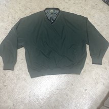 Cabelas Mens Jacket 2XL Green Pullover Long Sleeve Windbreaker Polyester Outdoor - £19.34 GBP