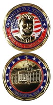 45TH President Donald Trump White House Flag Gold Inaguration Challenge Coin - £14.38 GBP