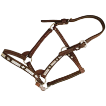 Vintage Sterling Silver Leather Show Halter Long Weanling to Yearling Longe Line - £188.32 GBP