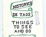 Map of Historic Taos New Mexico Mapa Historico de Taos Things to See and Do - $17.82