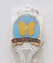 Collector Souvenir Spoon Australia Ayr Nature Display Butterfly Cloisonne Emblem - £11.94 GBP