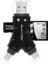 SD Card Reader for Android Mac Computer Camera 4 in1 Micro SD Card Reader Trail  - £29.62 GBP