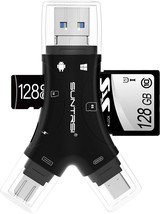 SD Card Reader for Android Mac Computer Camera 4 in1 Micro SD Card Reader Trail  - £27.33 GBP