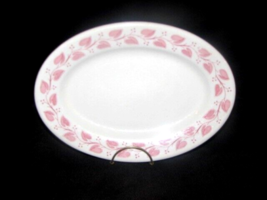 Fish Plate 12.5&quot; Buffalo China Pattern red Windser Leaves &amp; Ive - £9.94 GBP