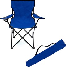 Trademark Innovations Folding Outdoor Beach Camp Chair, 19" L X 30" W X, Blue - $40.99