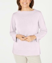 MSRP $40 Karen Scott Bateau-Neck Long-Sleeve Sweater Pink Size Large - £8.70 GBP