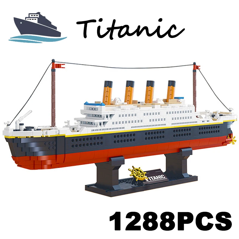 1288PCS Titanic Assemble Kits  Cruise Building Blocks Home Decoration  Model - £35.21 GBP+