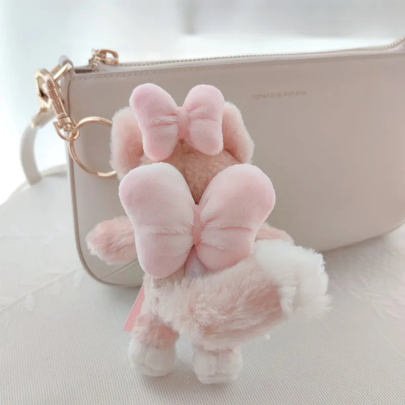 Lingna Beier Pendant Bowtie Doll Decorative Pink Headwear Bow Knot Cute Plush - £17.39 GBP