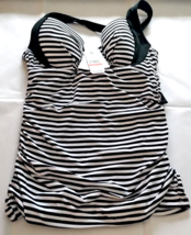 Tommy Bahama Black/White Little Stripe U/W Halter Tankini Size XS/TP-DD - £24.62 GBP