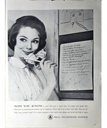 Bell Telephone System Woman Home phone local calls -1962 Vintage Print Ad - $12.30 CAD