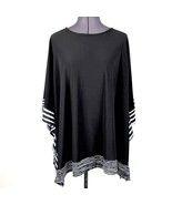 IC by Connie K Kimono- Sleeve Flowy Top Tunic 3/4-Sleeve Black Sz. S - €24,50 EUR
