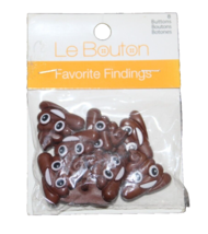 Le Bouton &quot;Poop&quot; Emoji Buttons Favorite Findings 8 Count - £4.56 GBP