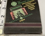 Rare Giant Feature Matchbook  Focused Tone General Electric Radio  gmg  ... - $24.75