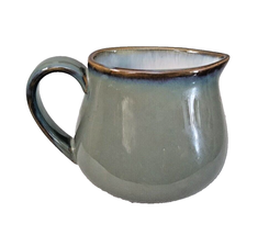 Sango Nova Sage Green Glaze Ceramic Creamer Pottery Spouted Pitcher Boho Vase - £6.94 GBP