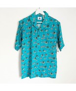 NWT Disney Holiday Winter Mickey Mouse Friends Holiday Button Shirt AOP ... - £23.64 GBP