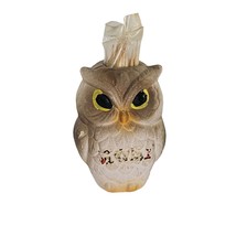 Vintage Owl Toothpick Holder Miniature Ceramic Figurine - £11.72 GBP