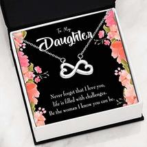 to My Daughter Be The Woman Infinity Love Necklace Heartfelt Daughter Card &amp; Pen - £35.06 GBP