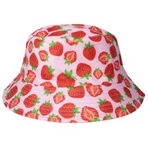 Sweet Strawberries Pink Bucket Hat - $24.75