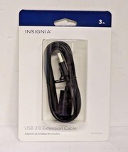 Insignia - 3&#39; USB 3.0 Type-A-Female-to-Type-A-Male Cable - Black - £5.90 GBP