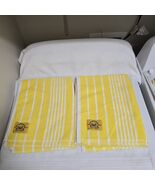 Vintage Banana Club Beach Towels Yellow White Striped Lot of 2 NOS 24x60 - $1,158.45 MXN