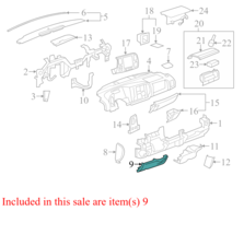 2012 GMC Sierra 1500 Instrument Panel Knee Bolster - OEM Part #22773439 ... - $95.12