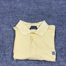 CHAPS Golf Shirt Mens XL Yellow Polo Mercerized Cotton Short Sleeve Pullover - £17.05 GBP