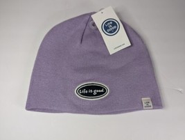 Life Is Good Beanie Purple Womens Logo NWT - $15.99