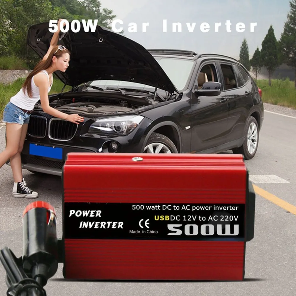 Sporting 500W DC to AC Power Converter DC 12V to 220V 110V AC Car Inverter Autom - £31.60 GBP