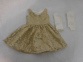 American Girl Doll 2009 Dancing Star Outfit   Gold Sparkly Sequin Dress + Gloves - $21.81