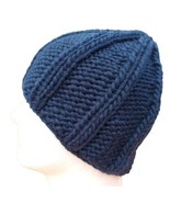 Mens Sailor Beanie Rib Dock Worker Hat Chunky Wool Cap Hand Knitted Skul... - $32.32