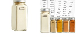 Clear Spice Jar Labels Preprinted Talented Kitchen 125 Spice Labels Stickers - £16.77 GBP