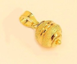 18k gold diamond cut bead ball pendant  from Thailand #35 - $213.74